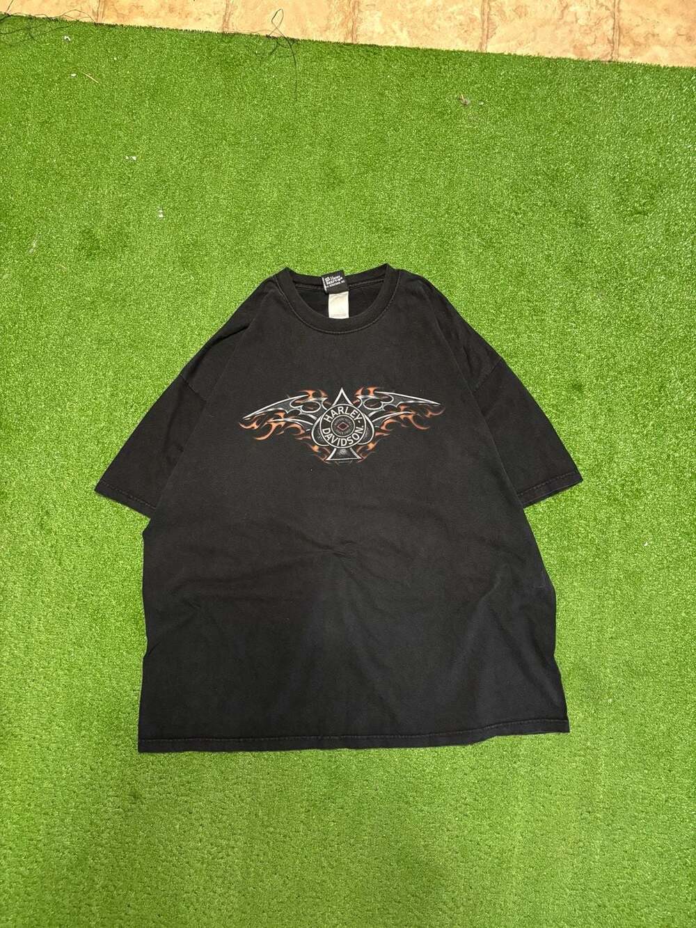 Vintage 2005 Harley-Davidson Center Logo Faded Made in USA Rocket T-Shirt 3XL